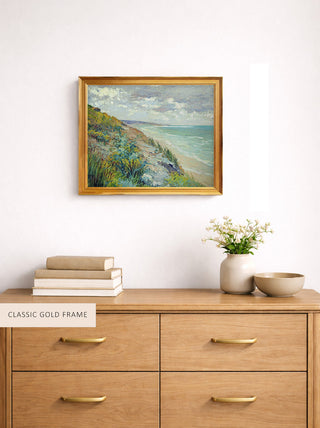 CLIFFS BY THE SEA AT TROUVILLE - Museum Quality Art