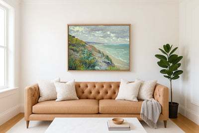 CLIFFS BY THE SEA AT TROUVILLE - Museum Quality Art