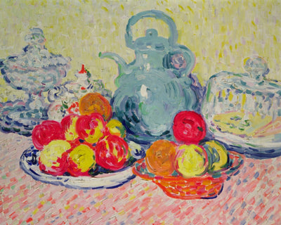 COLORFUL STILL LIFE WITH TEAPOT - Museum Quality Art
