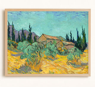 Cottages Among Olive and Cypress Trees