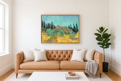 Cottages Among Olive and Cypress Trees