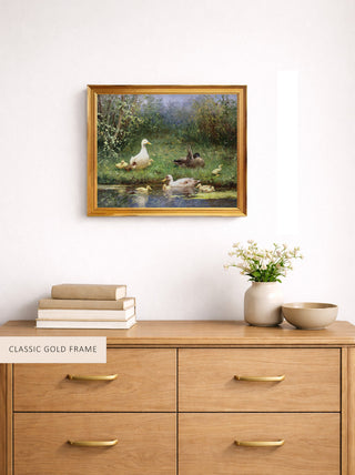 Ducks on a Riverbank