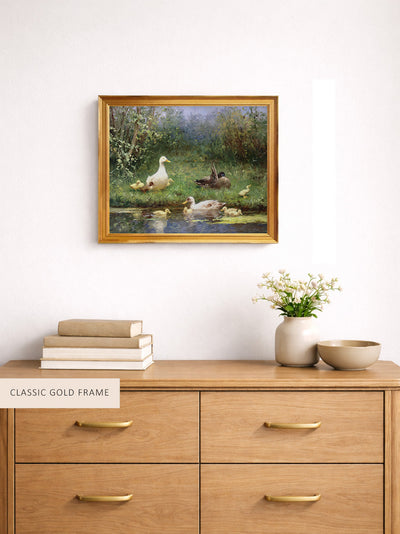 Ducks on a Riverbank