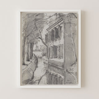 DUTCH HOUSE SKETCH - Museum Quality Art