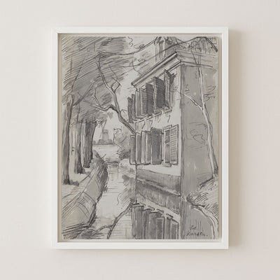 DUTCH HOUSE SKETCH - Museum Quality Art