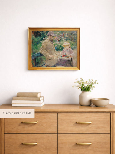Eugene Manet With His Daughter at Bougival