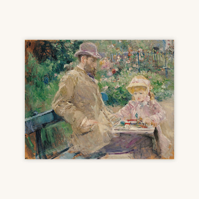 EUGENE MANET WITH HIS DAUGHTER AT BOUGIVAL — Primary Image