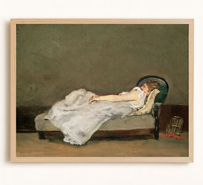 FAIR HAIRED WOMAN ON A SOFA