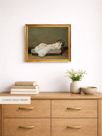 Fair Haired Woman on a Sofa