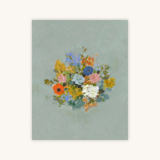 FALL FLORAL IN BLUE II — Primary Image