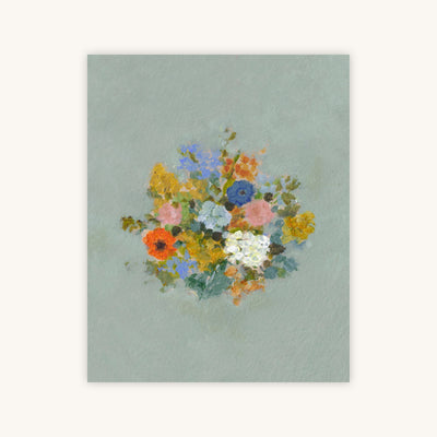 FALL FLORAL IN BLUE II — Primary Image