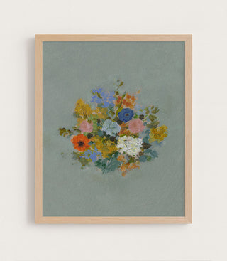 Fall Floral in Blue II