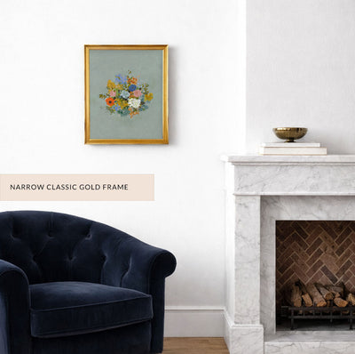 Fall Floral in Blue II