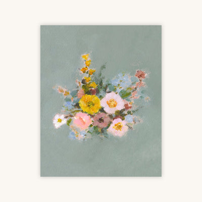 FALL FLORAL IN BLUE I — Primary Image
