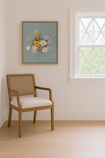 Fall Floral in Blue I