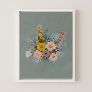 Fall Floral in Blue I