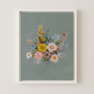Fall Floral in Blue I