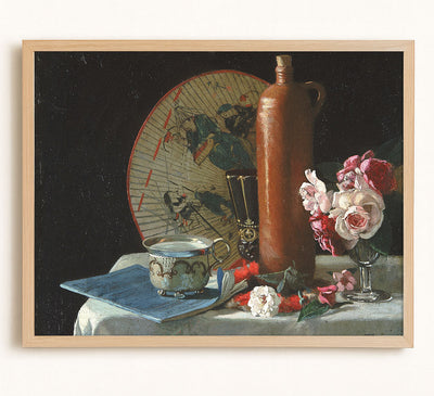 FAN AND ROSES - Museum Quality Art