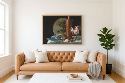 FAN AND ROSES - Museum Quality Art