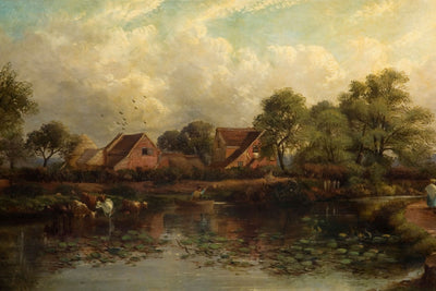 FARM IN WOOD LANE, HANDSWORTH - Museum Quality Art