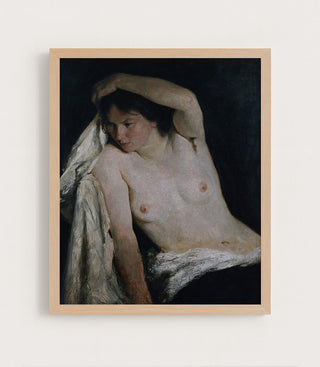 FEMALE HALF NUDE WERENSKIOLD - Museum Quality Art