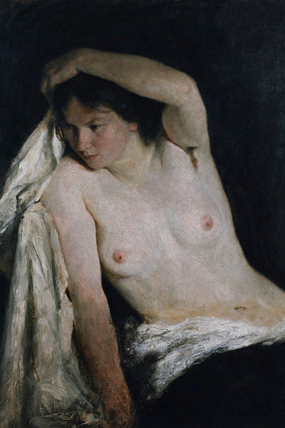 FEMALE HALF NUDE WERENSKIOLD - Museum Quality Art