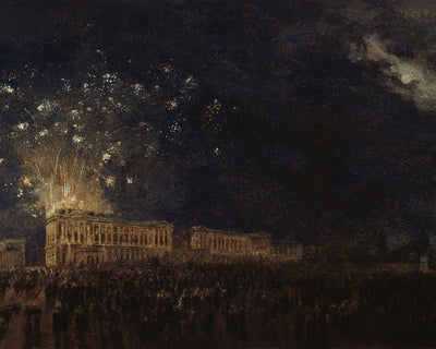 FIREWORKS FOR THE BIRTH OF THE DUKE OF NORMANDY - Museum Quality Art