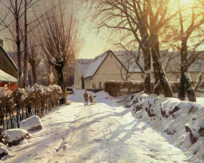 FIRST SNOW, LANDSCAPE WITH FIGURES