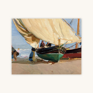 FISHERMEN, STRANDED BOATS, VALENCIA — Primary Image