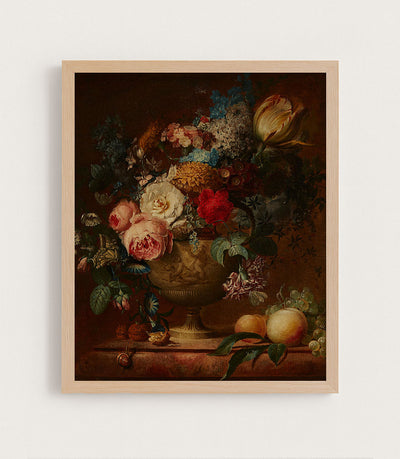 FLORAL ARRANGEMENT IN A VESSEL - Museum Quality Art