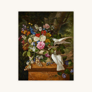 FLOWERS AND DOVES — Primary Image