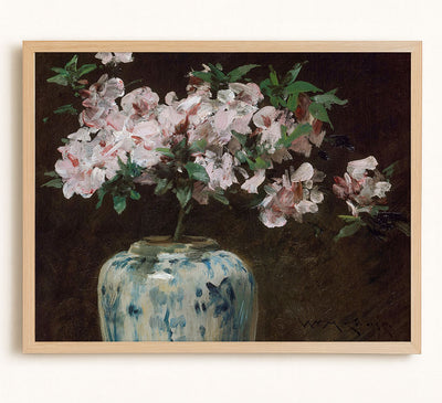 FLOWERS IN A BLUE JAR - Museum Quality Art