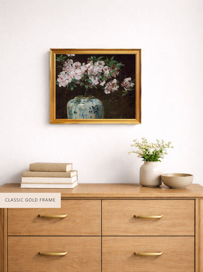 Flowers in a Blue Jar
