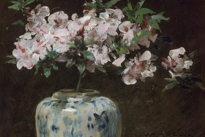 FLOWERS IN A BLUE JAR