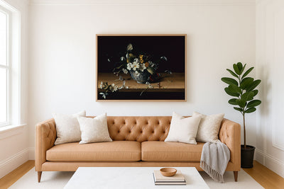 Flowers in a Blue Porcelain Bowl