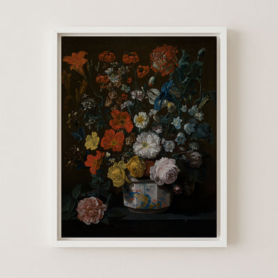 FLOWERS IN A CHANTILLY VASE - Museum Quality Art