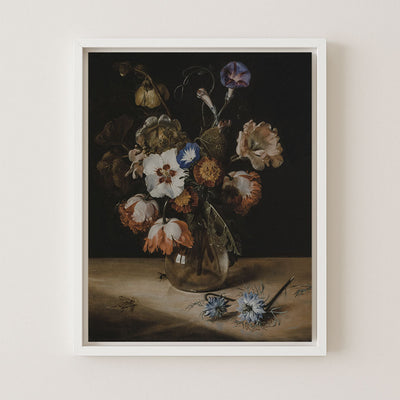 Flowers in a Glass Vase