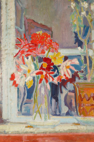 FLOWERS IN A GLASS VASE WEISS - Museum Quality Art
