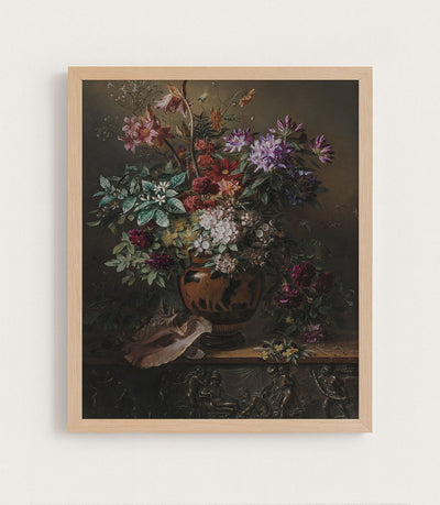 FLOWERS IN A GREEK VASE - Museum Quality Art