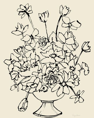 Flowers in a Pedestal Vase