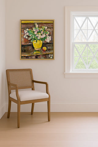 Flowers in a Yellow Vase