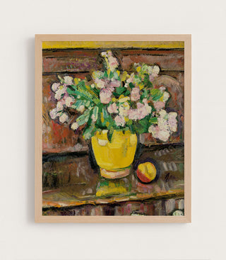 Flowers in a Yellow Vase