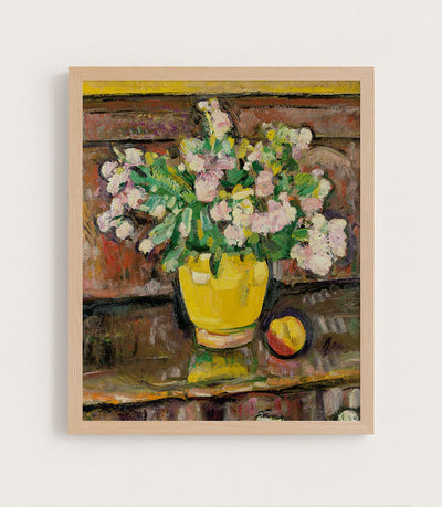 Flowers in a Yellow Vase