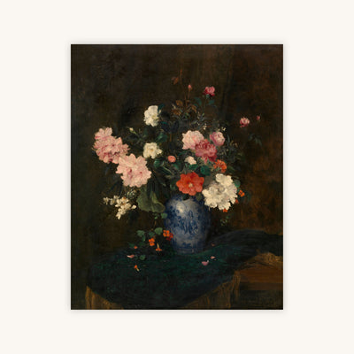 FLOWERS IN BLUE VASE — Primary Image