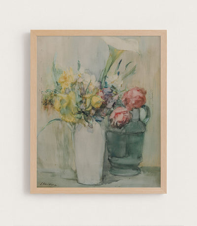 FLOWERS IN VASE - Museum Quality Art