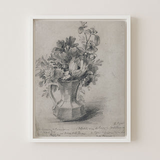 FLOWERS SKETCH - Museum Quality Art