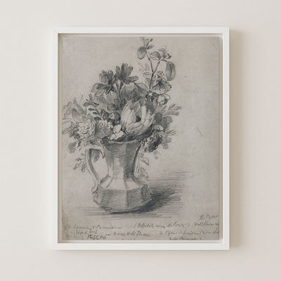 FLOWERS SKETCH - Museum Quality Art