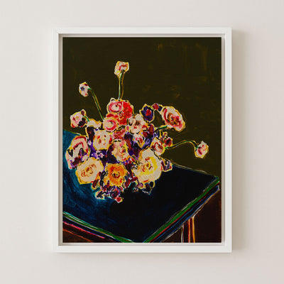 Flowers with Green Background