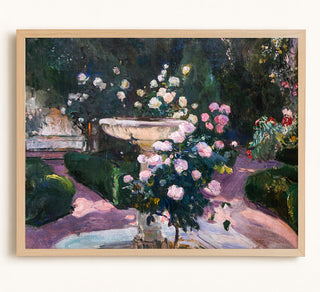 Fountain and Rose Bush at Casa Sorolla Madrid