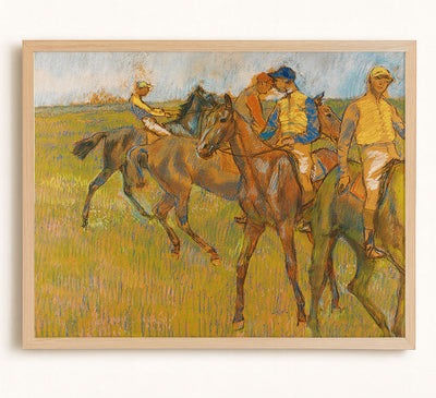Four Jockeys on Horseback